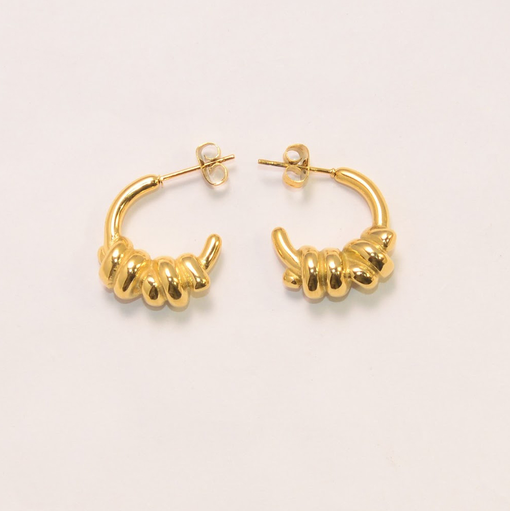 Golden Knot Hoops